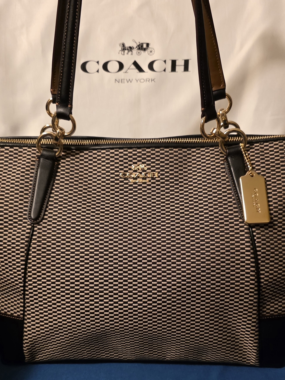 Coach Ava Jacquard Signature Tote
